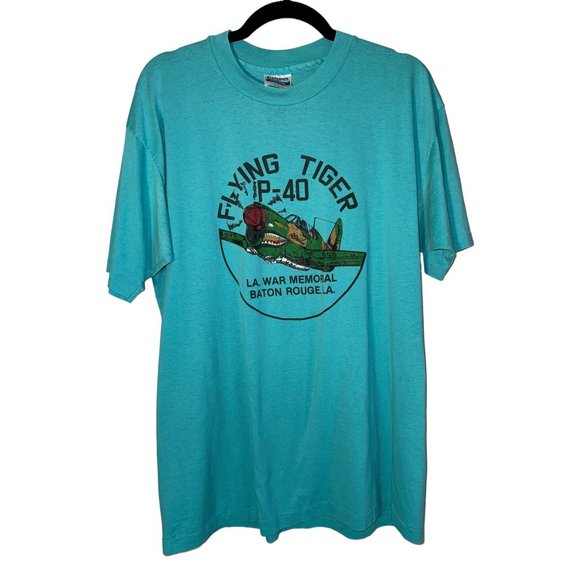 Vintage Flying Tiger Shirt P40 World War II - Picture 1 of 3